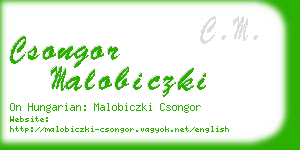 csongor malobiczki business card